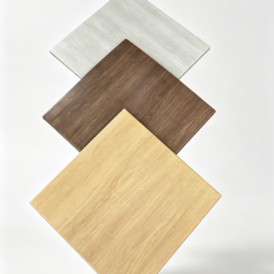 Wood‑grain rubber floor mat
